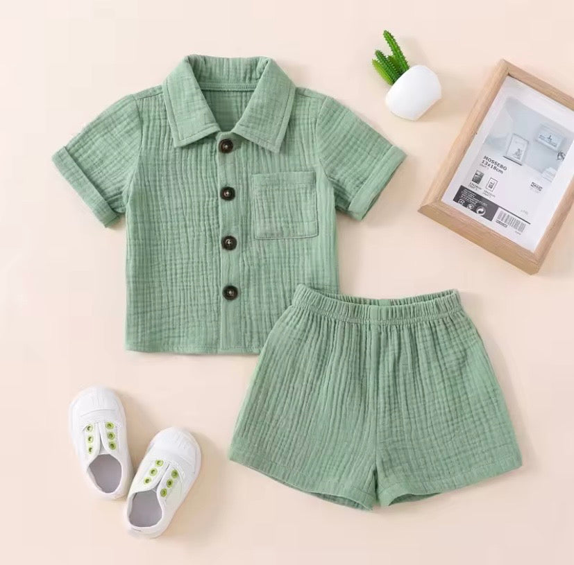 Conjunto de lino para bebé