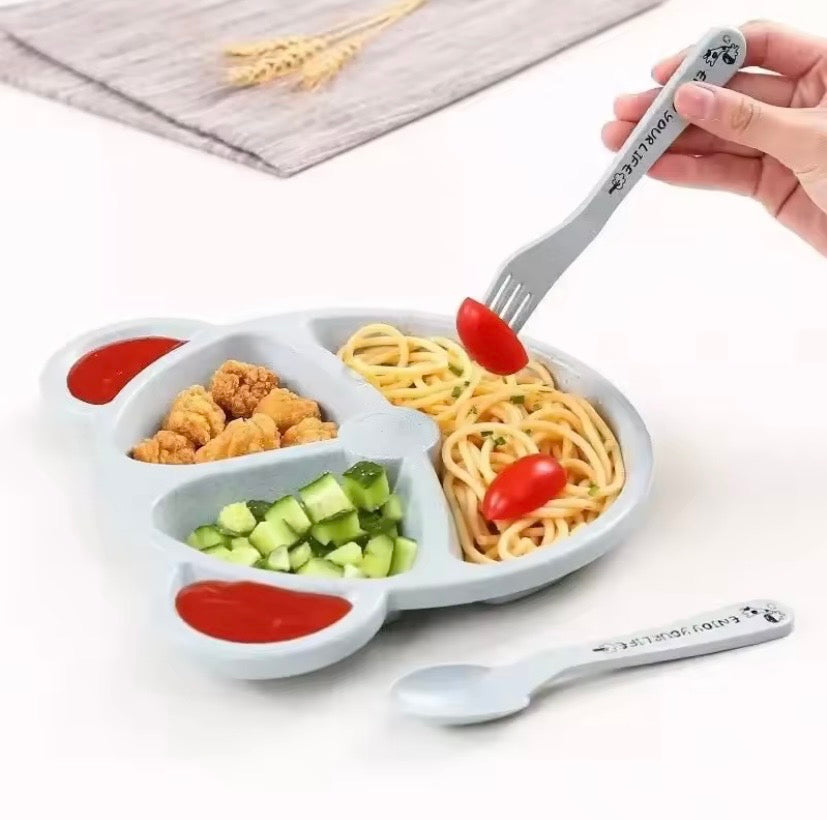 x3 vajillas de silicona para la comida de nuestro bebé