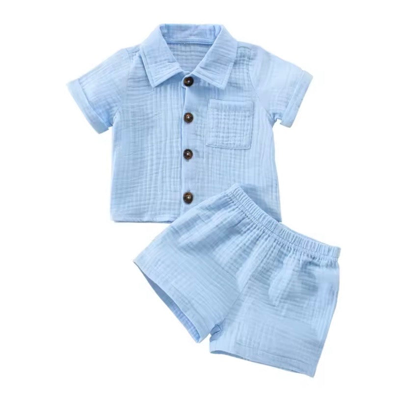 Conjunto de lino para bebé